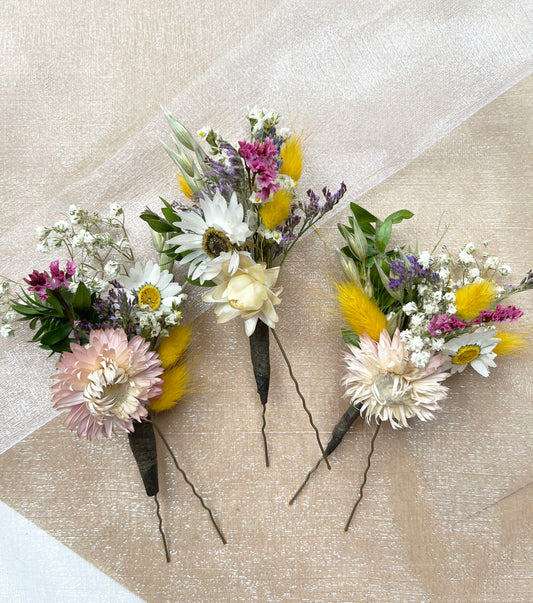 Dried Flower Hair Pieces For Wedding Baptism Birthday Party