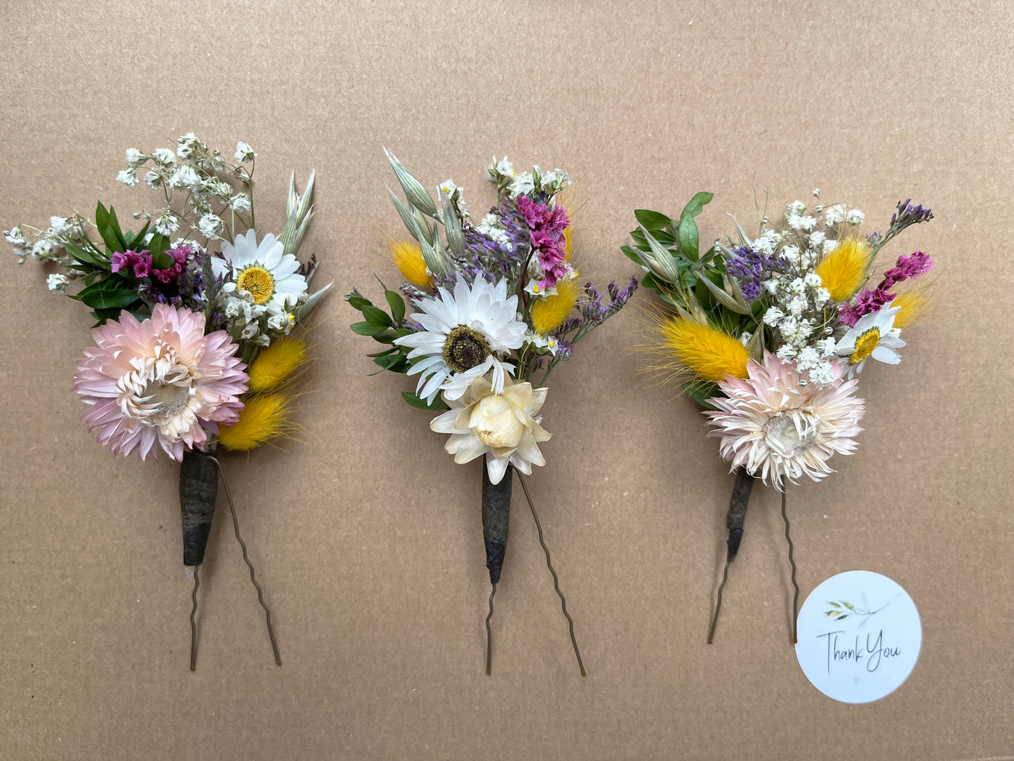 Dried Flower Hair Pieces For Wedding Baptism Birthday Party