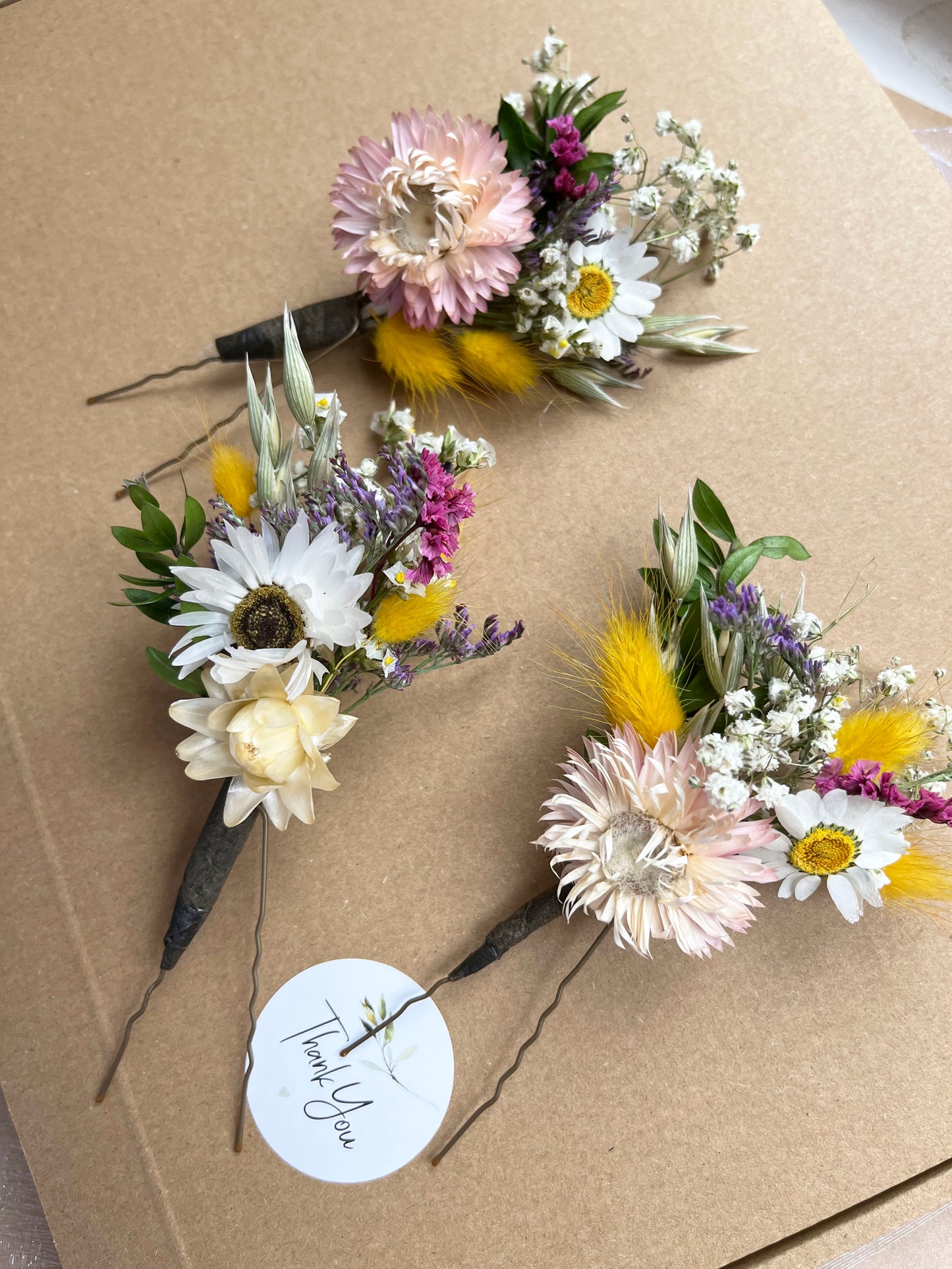 Dried Flower Hair Pieces For Wedding Baptism Birthday Party