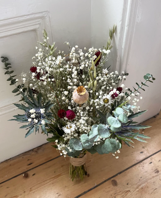 Rustic Dried Flower Bridal Bouquet Set