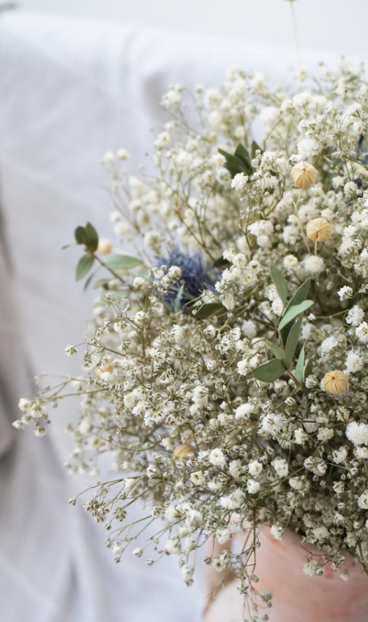 Rustic Gypsophila Eucalyptus Bridal Bouquet Set