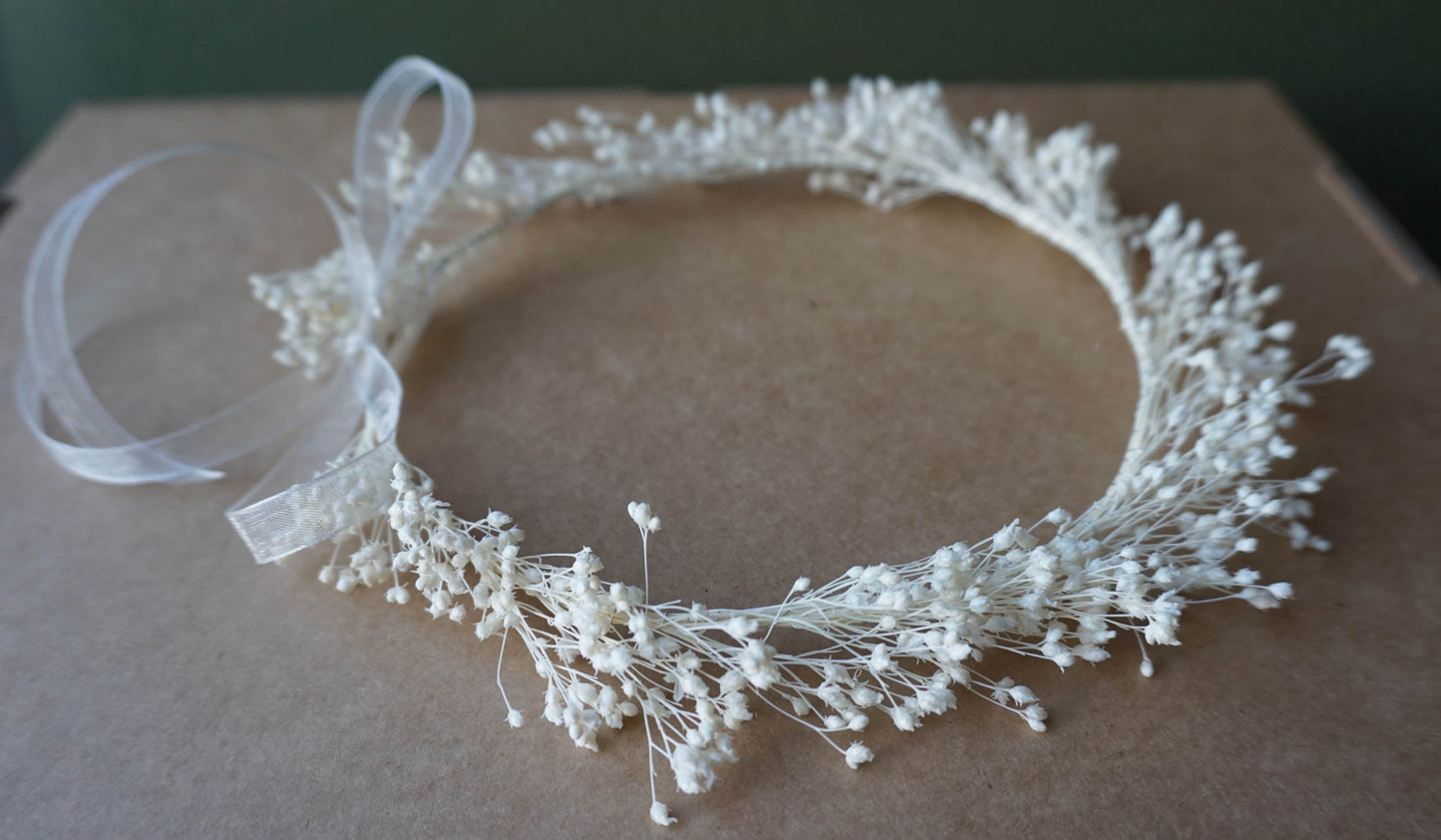 Everlasting Gypsophila Flower Crown