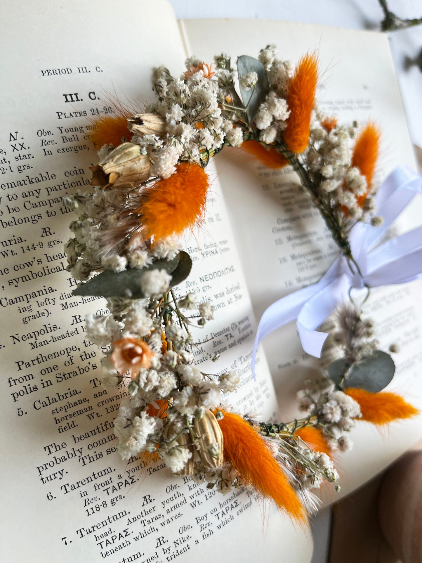 Orange Dried Flower Crown