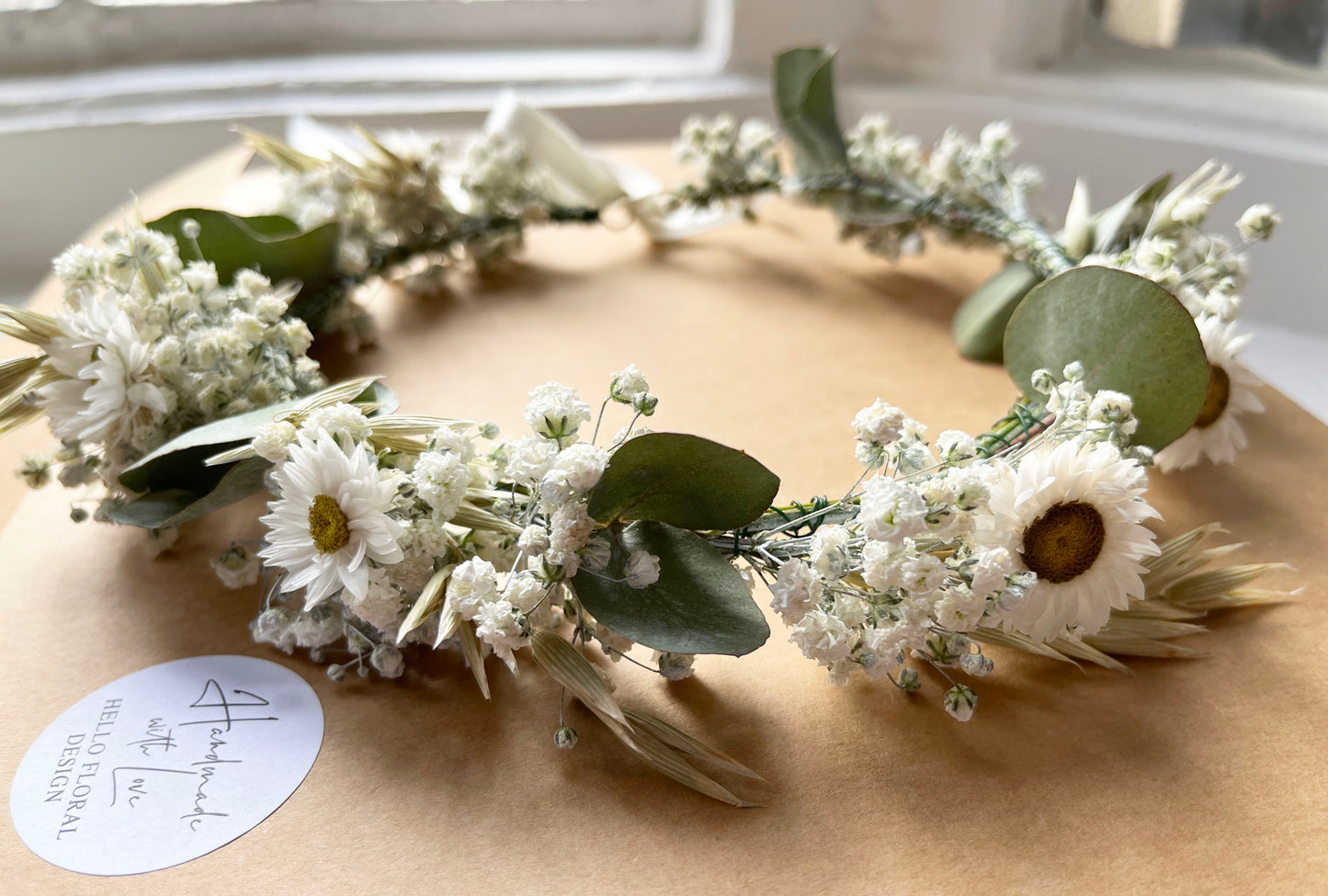 Dried Meadow Flowers Crown and Buttonhole