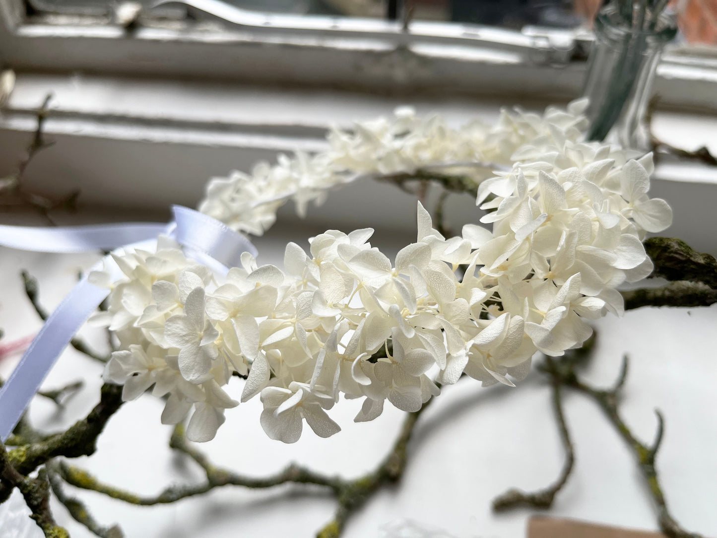 Everlasting White Flower Crown