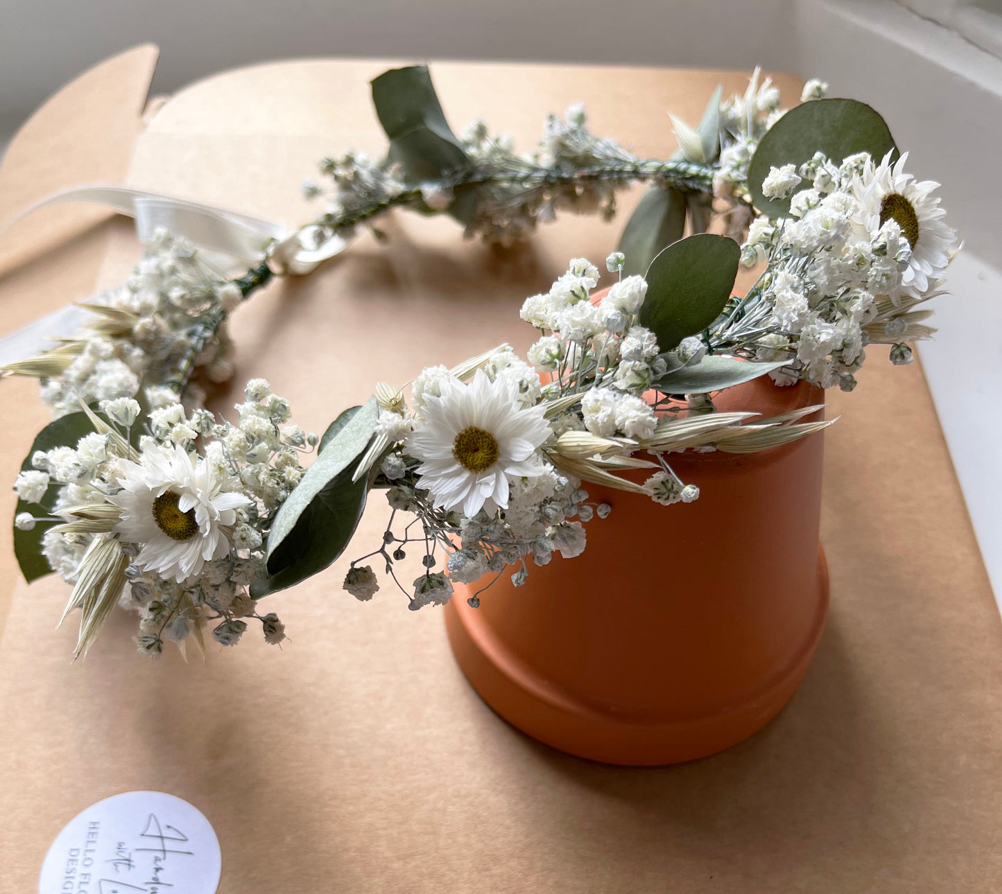 Dried Meadow Flowers Crown and Buttonhole