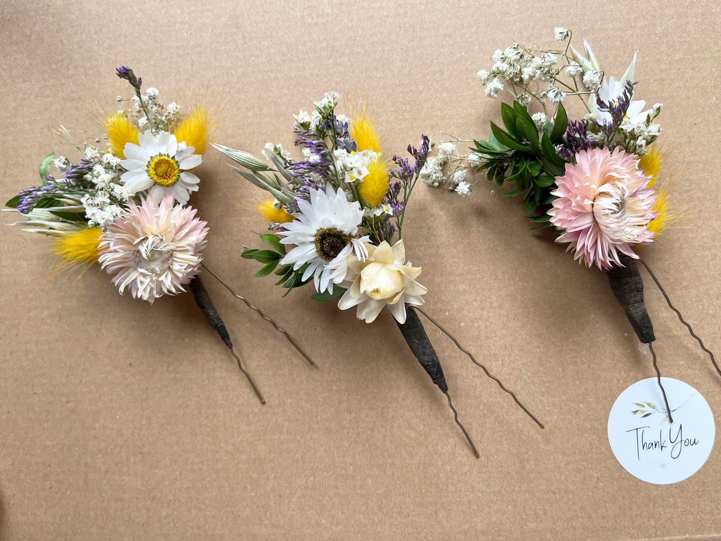 Dried Flower Hair Pieces For Wedding Baptism Birthday Party