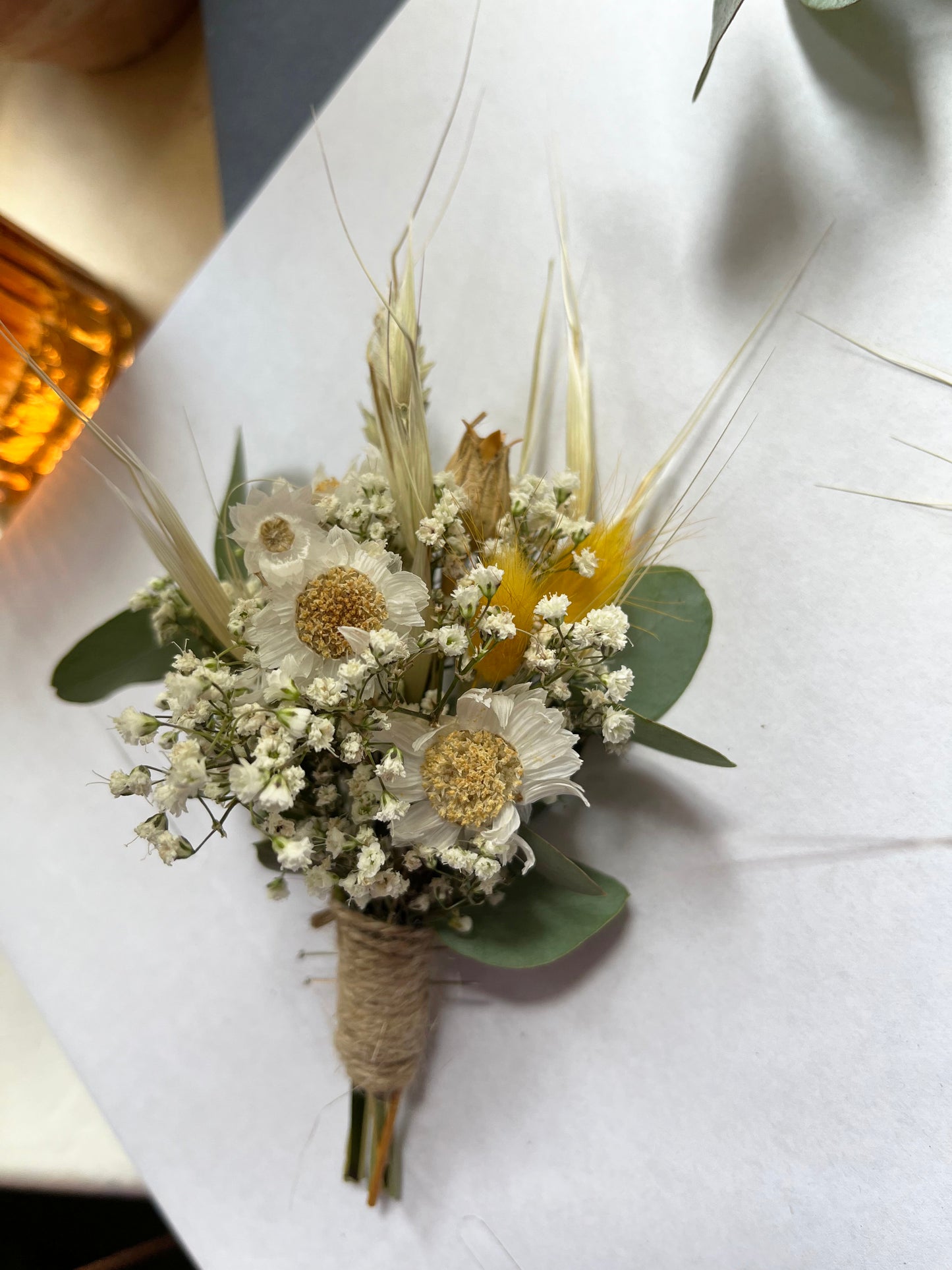 Dried Flower Flower Comb Buttonhole For Wedding Baptism Birthday Party Henna Nights