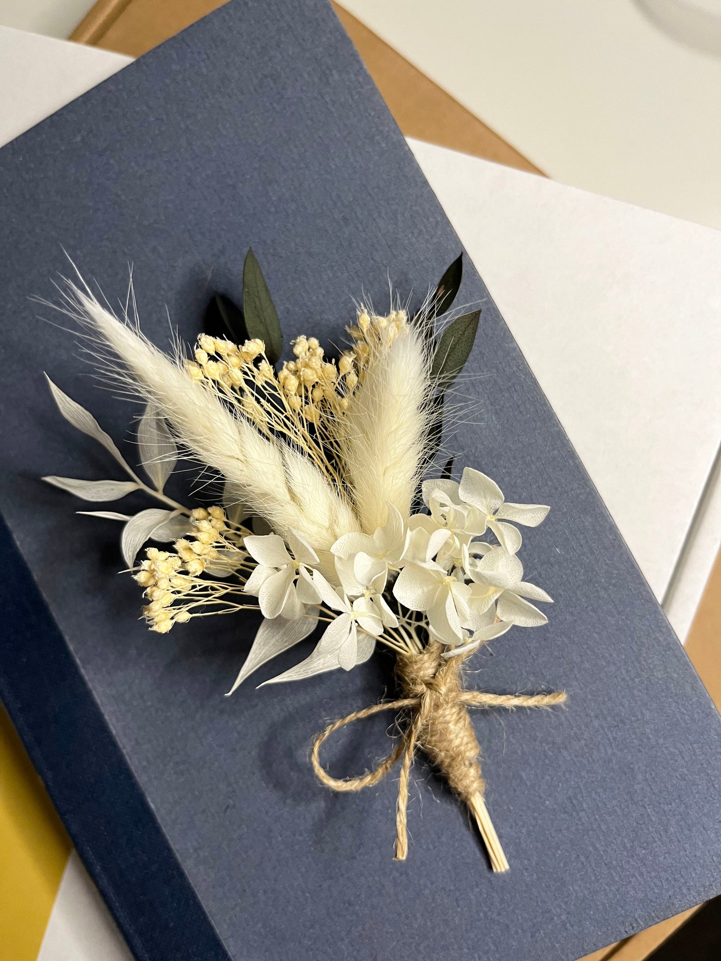 Dried Flower Buttonhole For Wedding Baptism Birthday Party