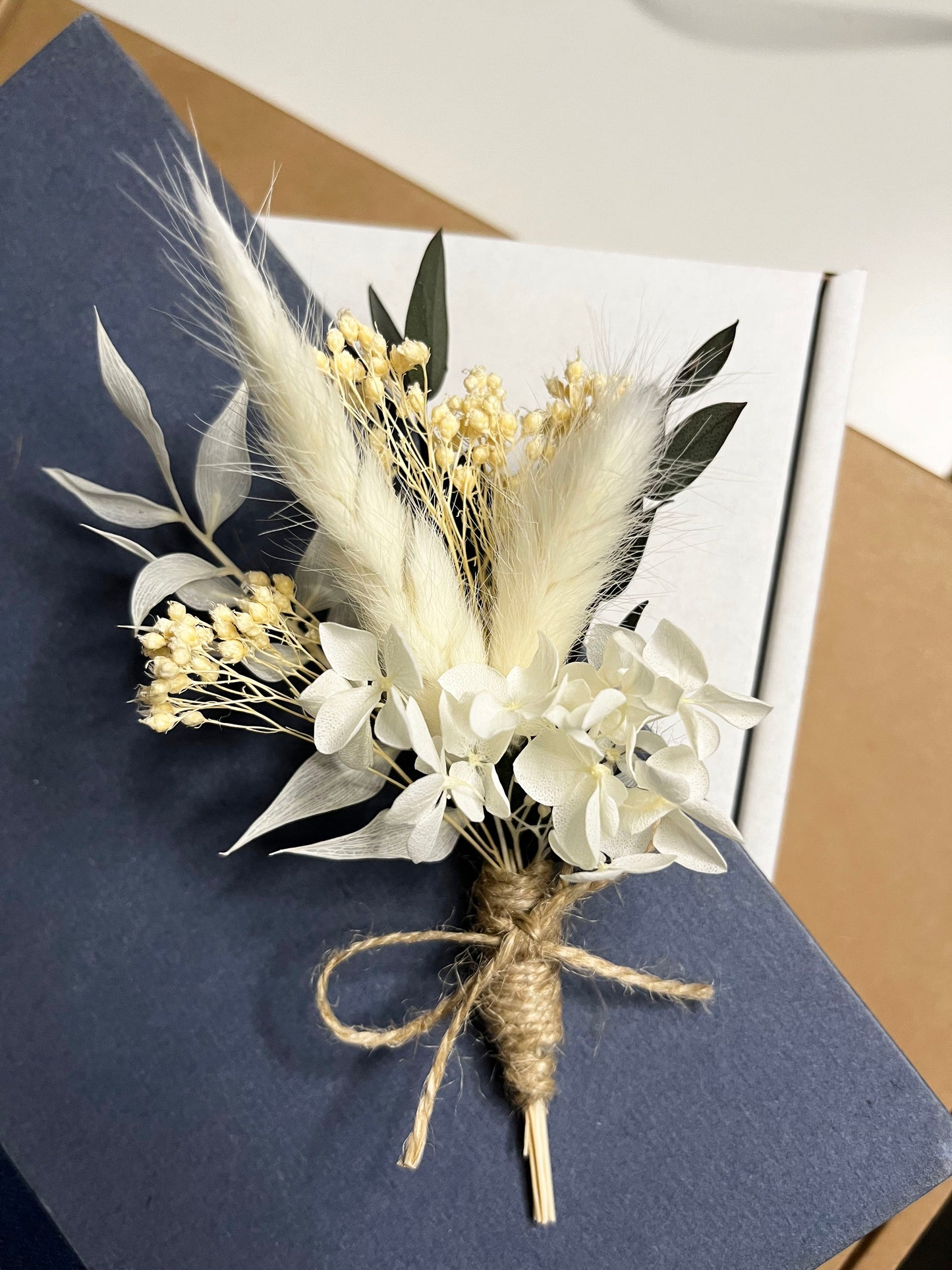 Dried Flower Buttonhole For Wedding Baptism Birthday Party