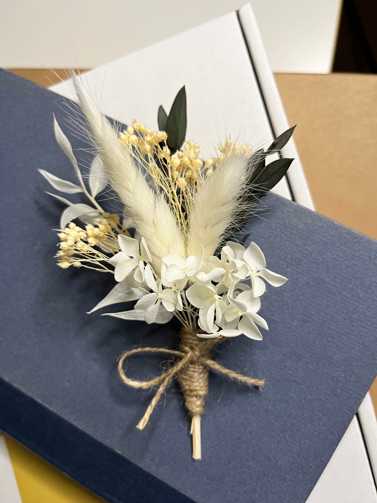 Dried Flower Buttonhole For Wedding Baptism Birthday Party