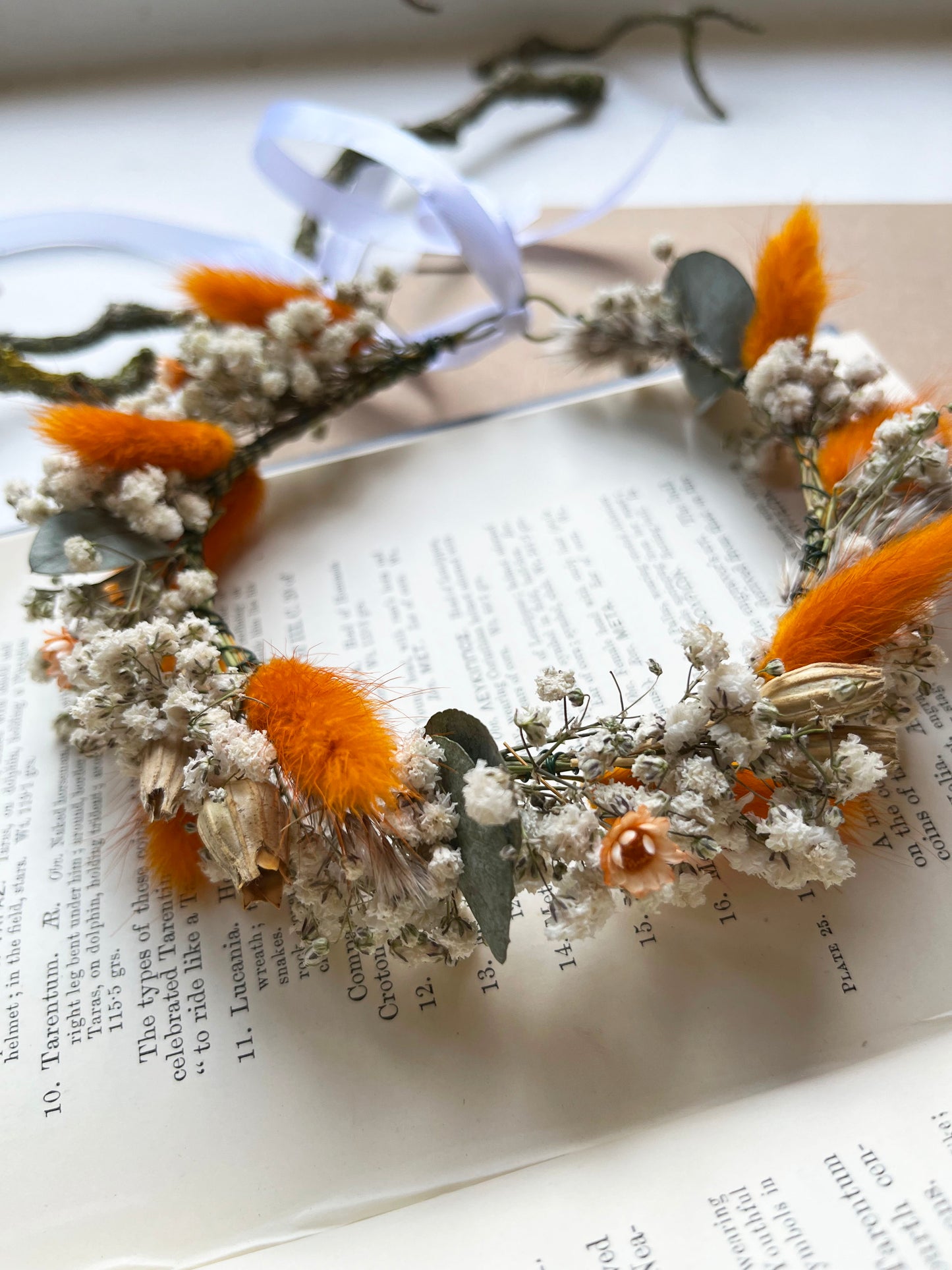 Orange Dried Flower Crown