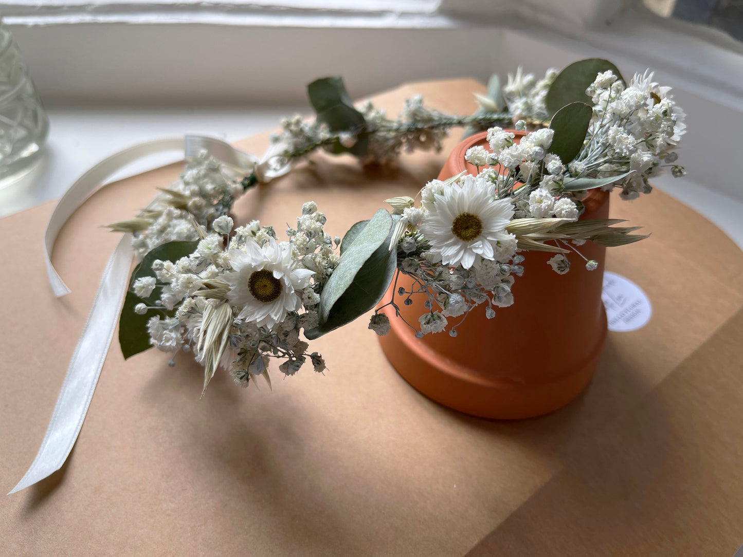 Dried Meadow Flowers Crown and Buttonhole