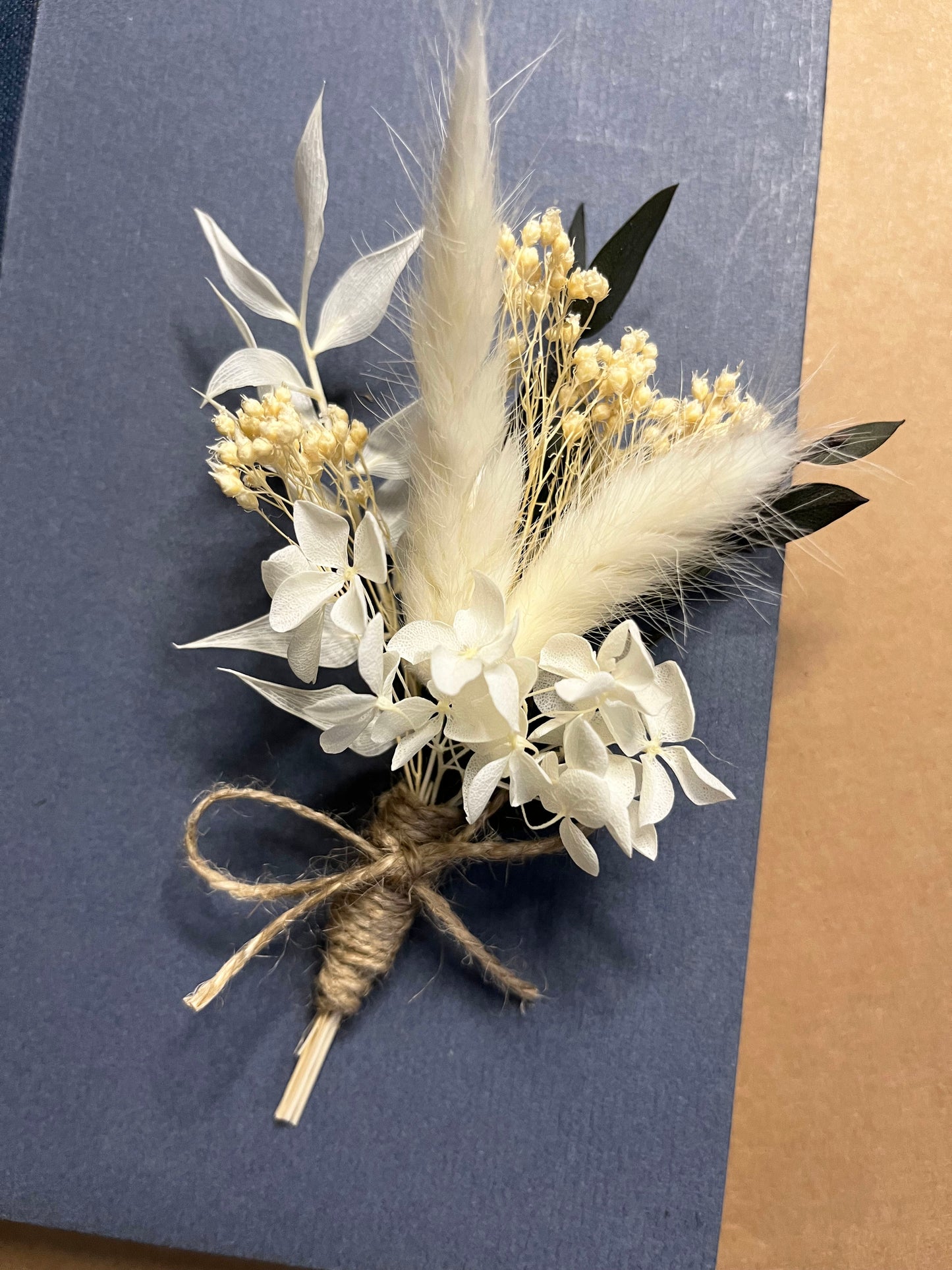 Dried Flower Buttonhole For Wedding Baptism Birthday Party