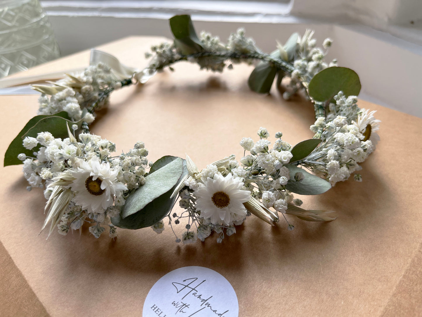 Dried Meadow Flowers Crown and Buttonhole