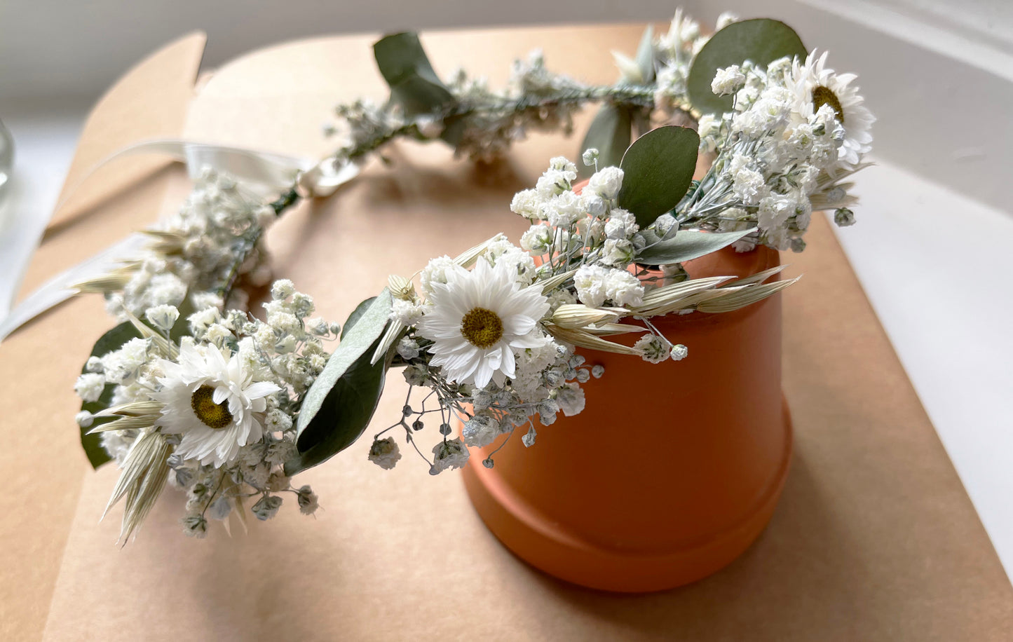 Dried Meadow Flowers Crown and Buttonhole