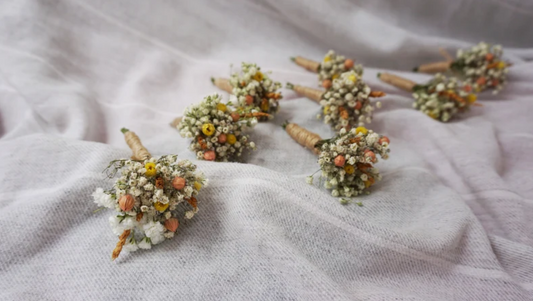 Rustic Dried Flower Buttonhole for Groom