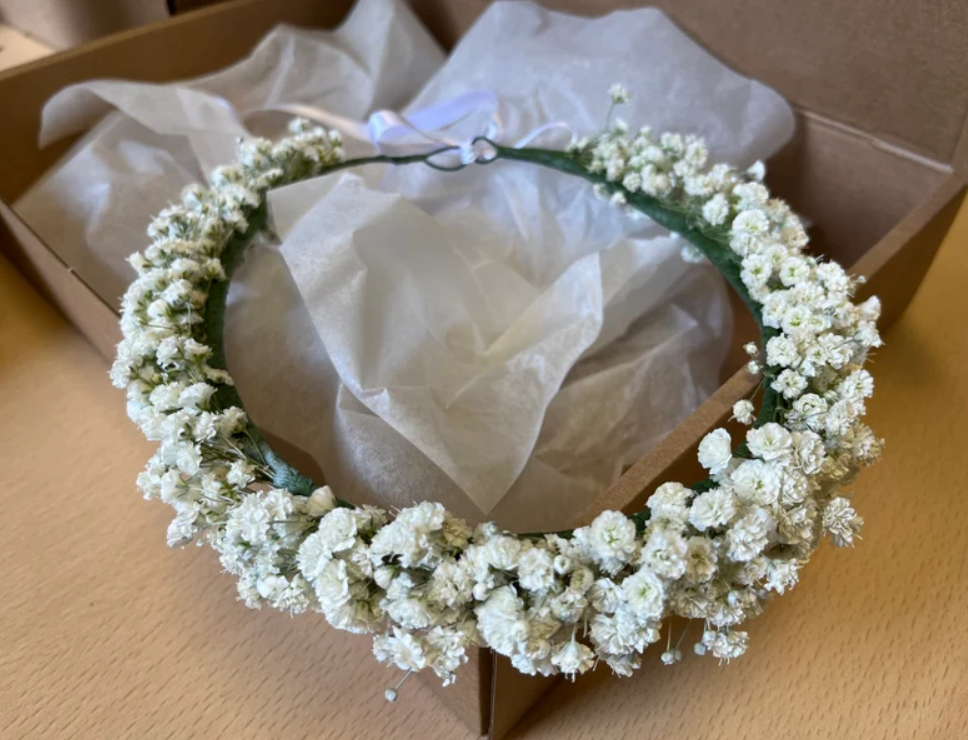 Thin Baby's Breath Gypsophila Flower Crown