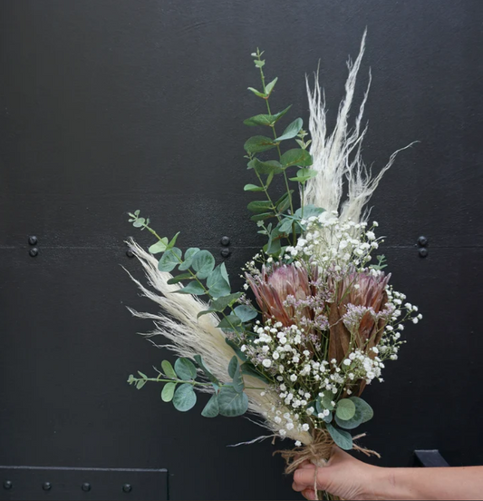 Boho Rustic Style Bridal and Bridesmaid Bouquet