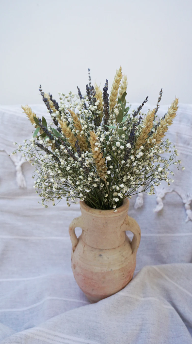 Vintage Dried Flower Bridal Bouquet Set