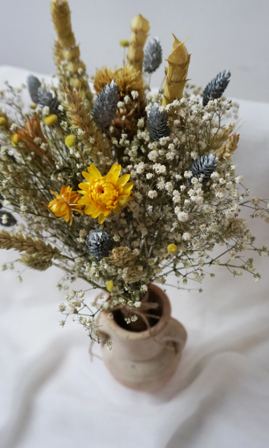 Cottage Core Style Dried Flower Bridal Bouquet Set