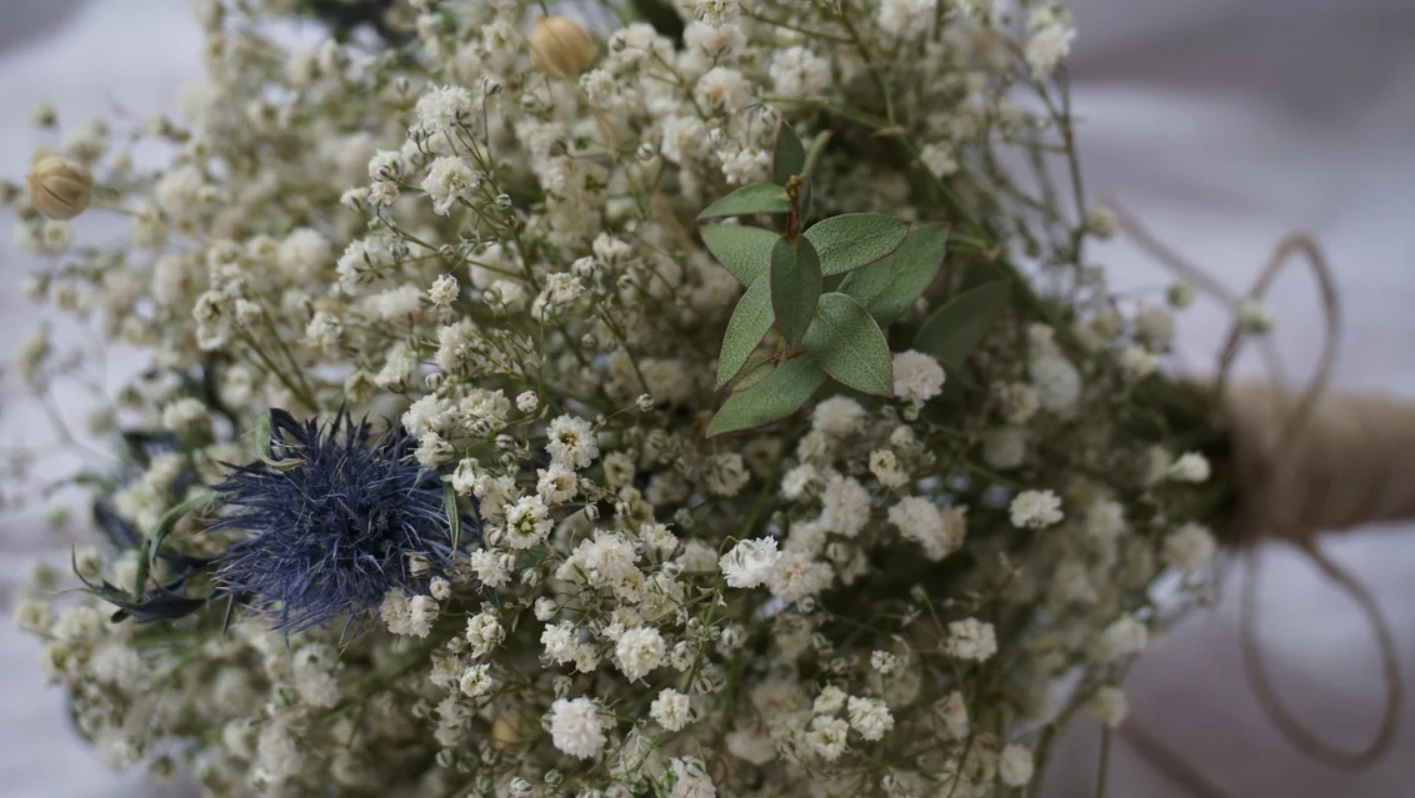 Rustic Gypsophila Eucalyptus Bridal Bouquet Set