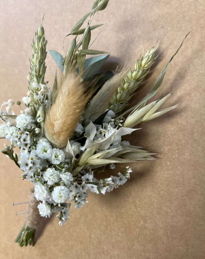 Mix of Rustic Dried Wild Flowers Bridal Bouquet Set