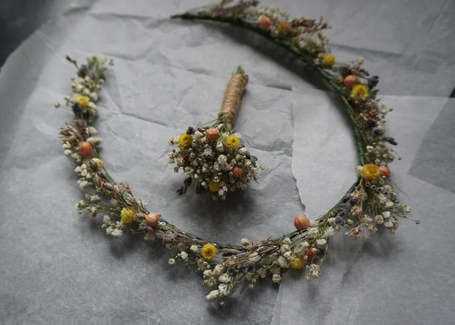 Cottage Core Style Dried Flower Crown