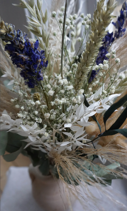 Dried Wild Dried Flowers Bridal Bouquet Set