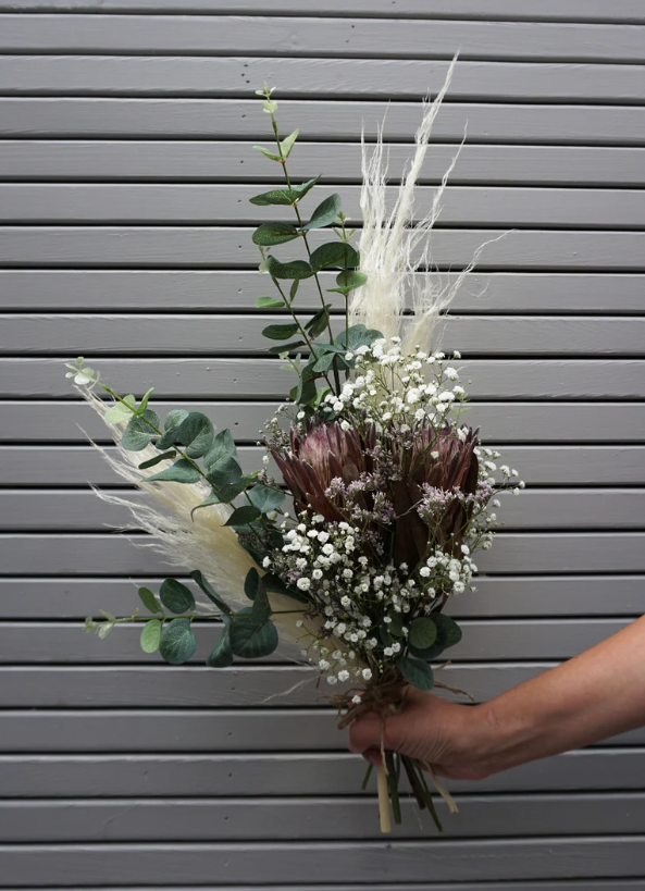 Boho Rustic Style Bridal and Bridesmaid Bouquet