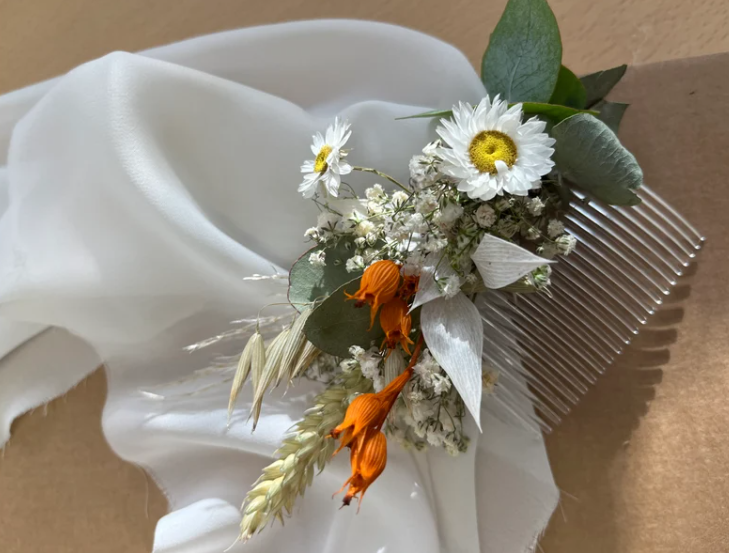 Boho Style Gypsophila and Daisy Flower Crown