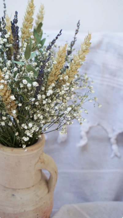 Vintage Dried Flower Bridal Bouquet Set