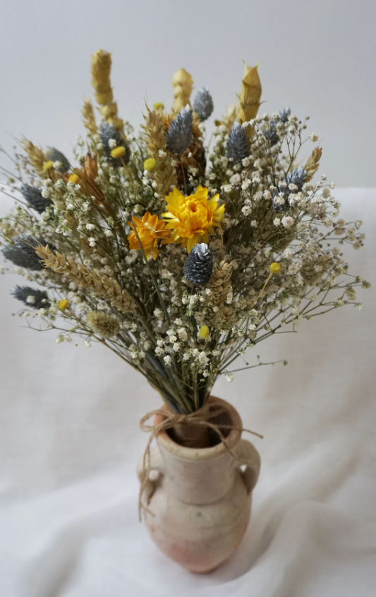 Cottage Core Style Dried Flower Bridal Bouquet Set