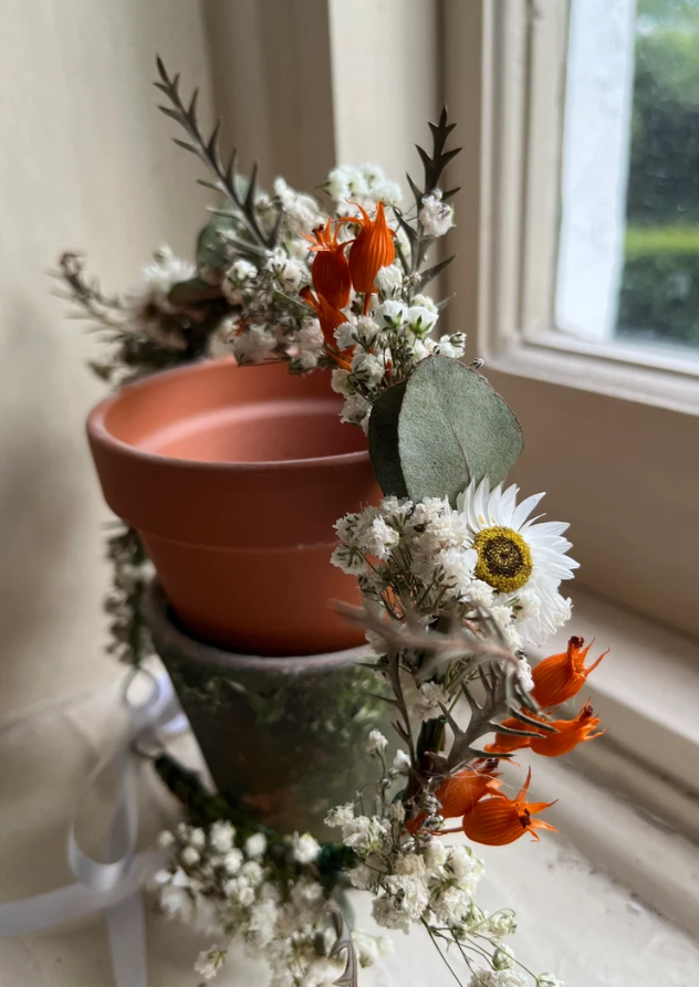 Boho Style Gypsophila and Daisy Flower Crown