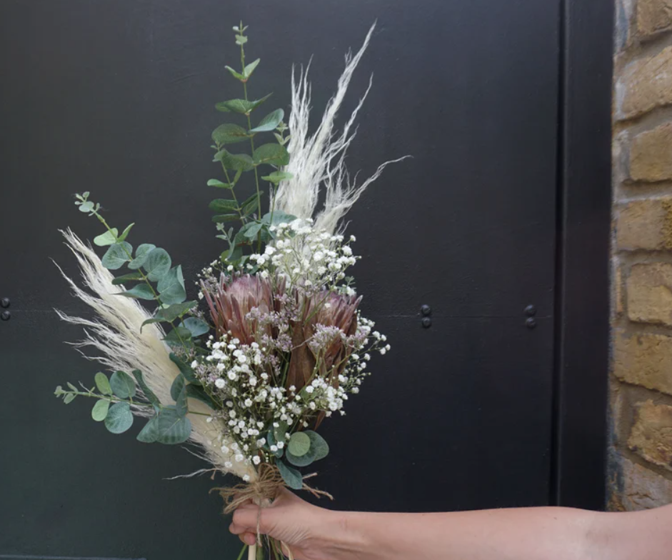 Boho Rustic Style Bridal and Bridesmaid Bouquet