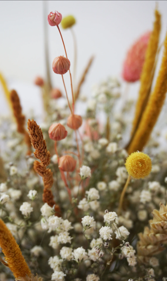 Natural Rustic Dried Flowers Bridal Bouquet Set