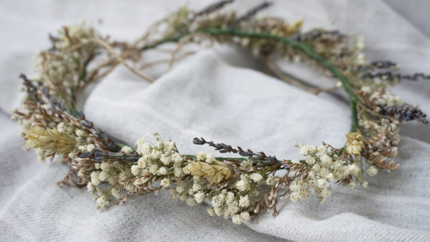 Vintage Dried Flower Bridal Bouquet Set