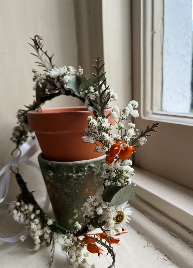 Boho Style Gypsophila and Daisy Flower Crown