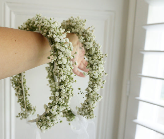 Dried Gypsophila Baby's Breath Flower Crown