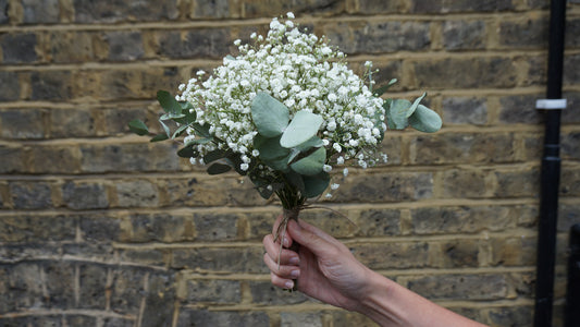 Eucalyptus Gypsophila Bridal and Bridesmaid Bouquet