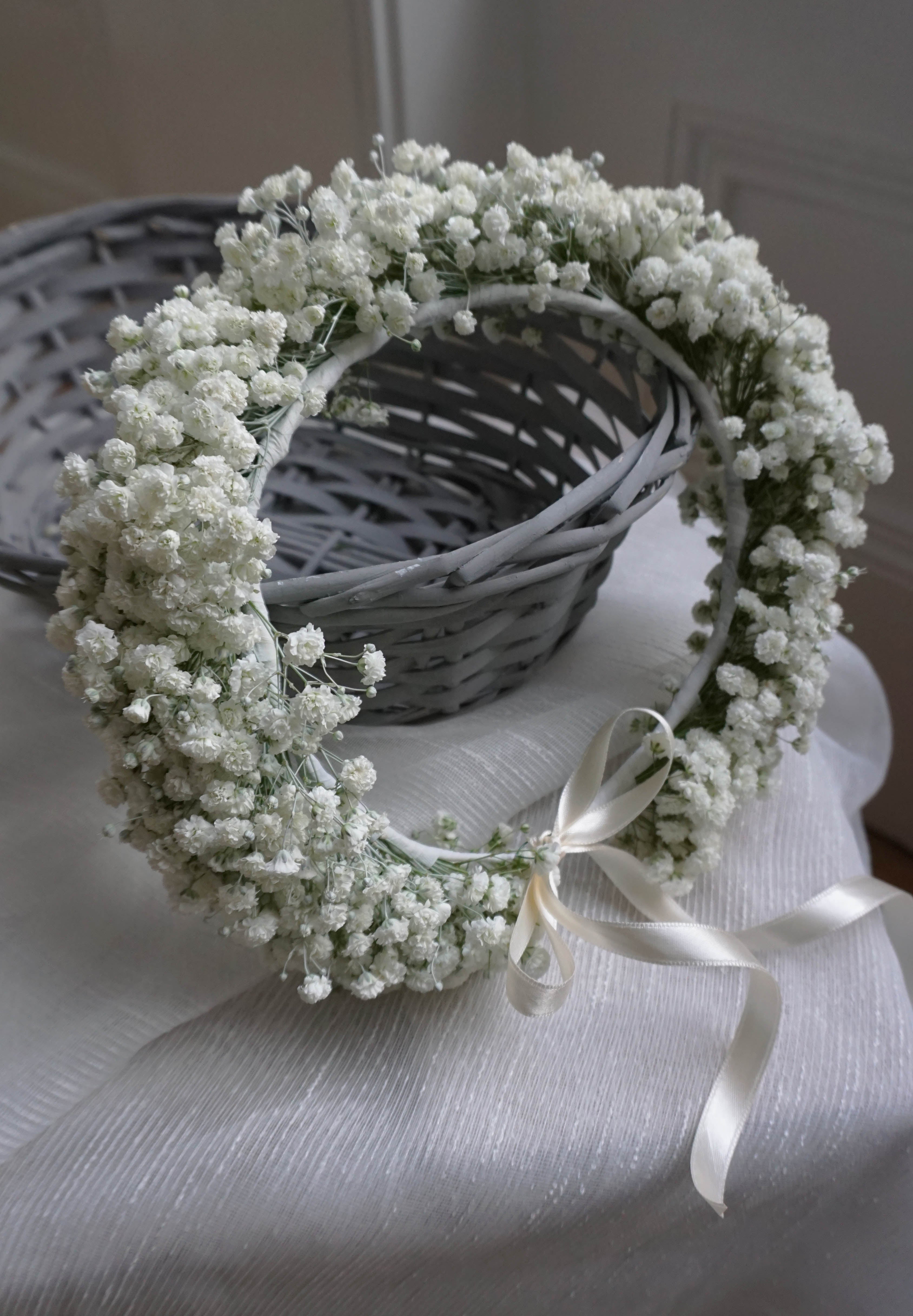 Baby's breath best sale crown flower girl